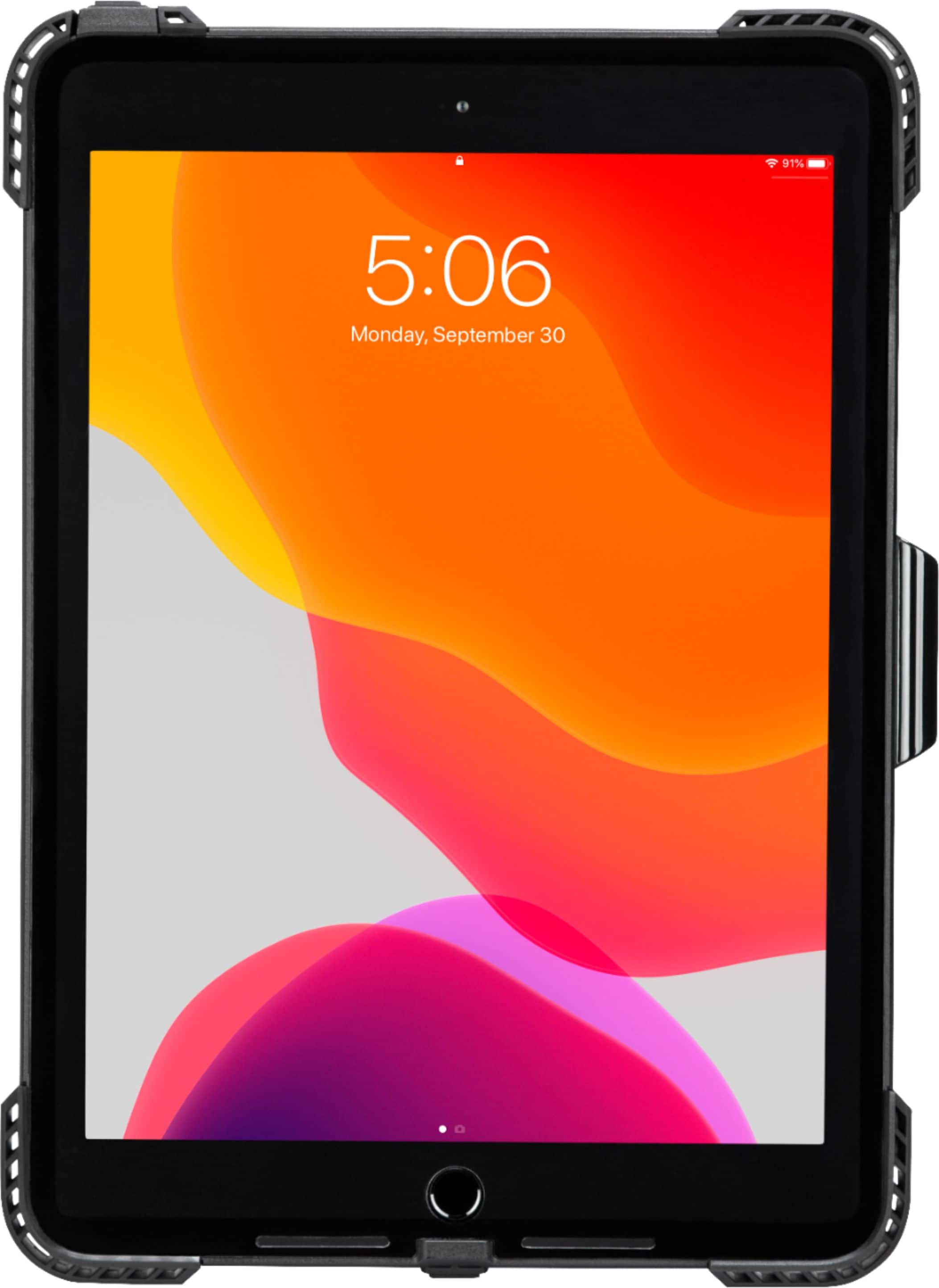 Front. Targus - SafePort® Rugged Case for iPad® (8th and 7th gen.) 10.2-inch - Black.