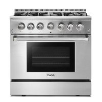 Thor Kitchen - 5.2 cu. ft. Freestanding Dual Fuel Liquid Propane Range - Stainless steel - Front_Zoom