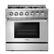 Front. Thor Kitchen - 5.2 cu. ft. Freestanding Dual Fuel Liquid Propane Range - Stainless Steel.