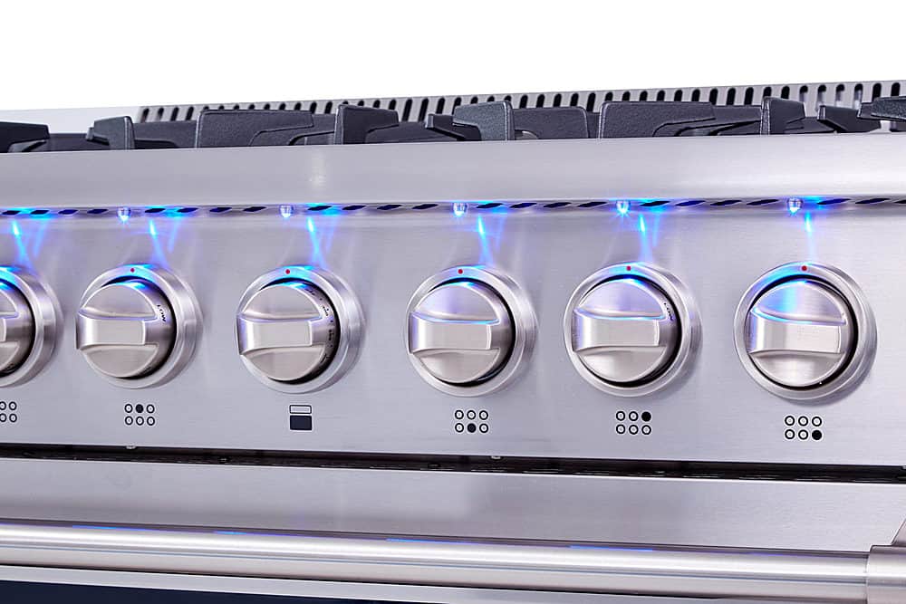 Alt View 15. Thor Kitchen - 5.2 cu. ft. Freestanding Dual Fuel Liquid Propane Range - Stainless Steel.