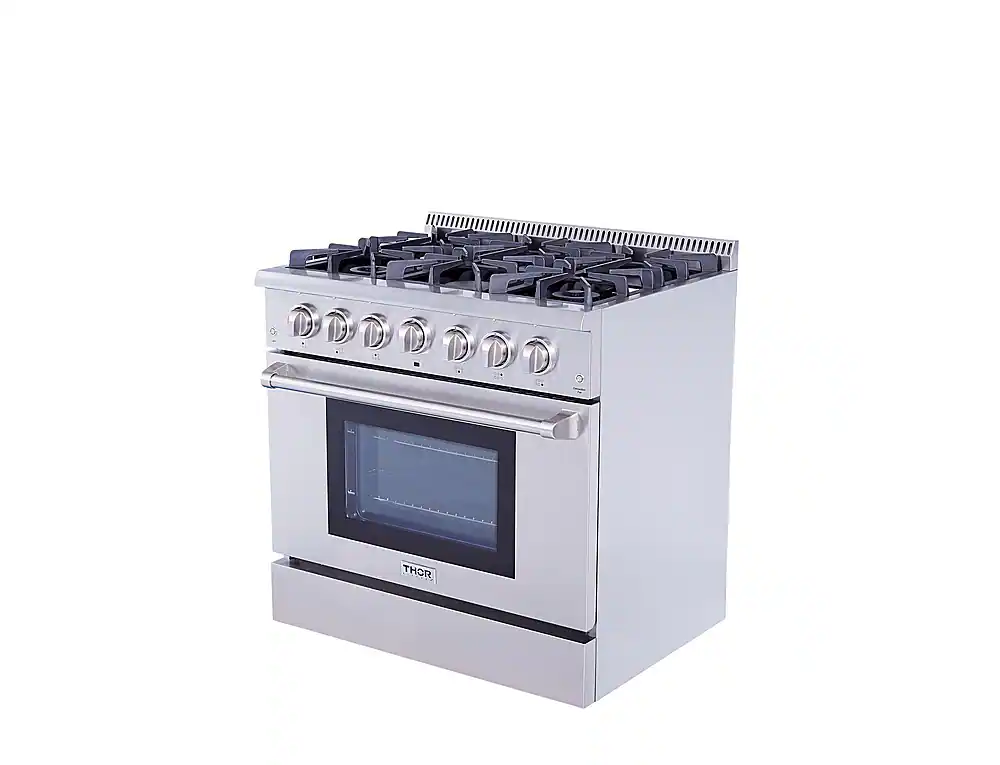 Alt View 18. Thor Kitchen - 5.2 cu. ft. Freestanding Dual Fuel Liquid Propane Range - Stainless Steel.
