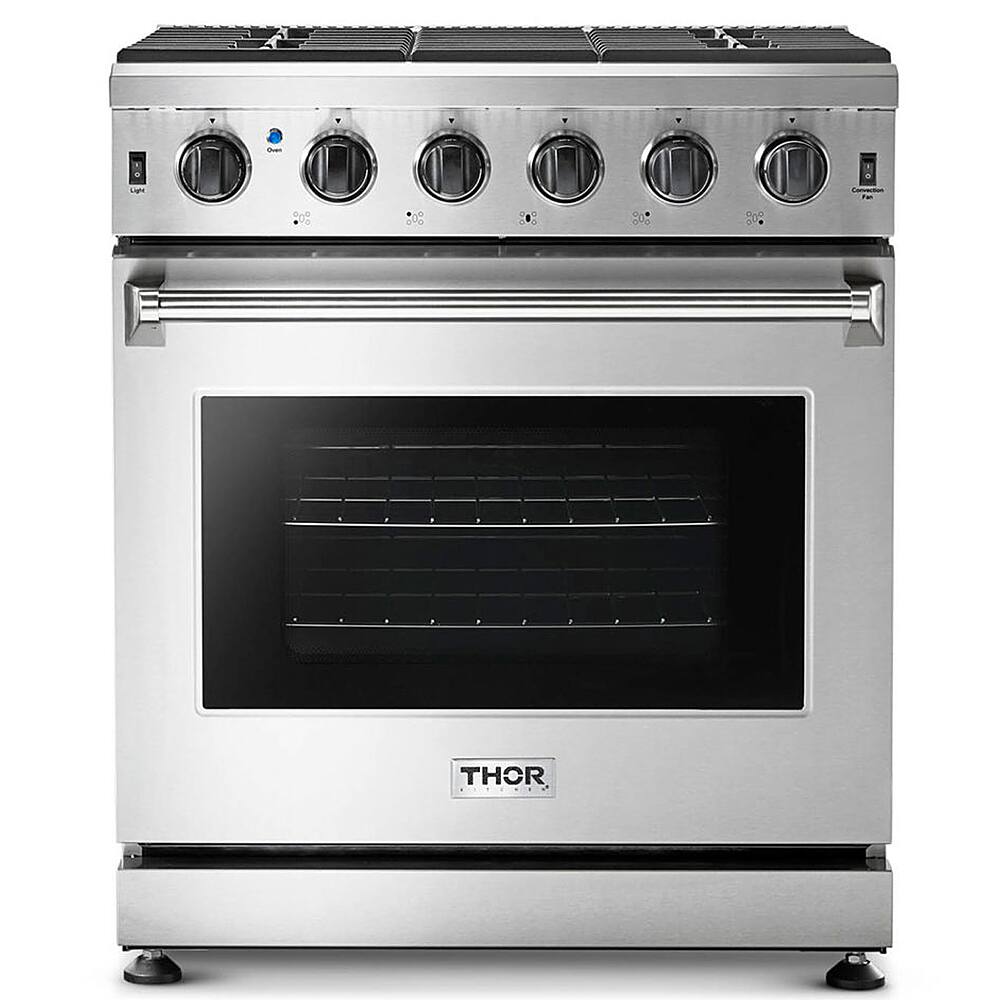 Thor Kitchen - 4.55 Cu.Ft Freestanding Liquid Propane Gas Convection Range - Stainless Steel