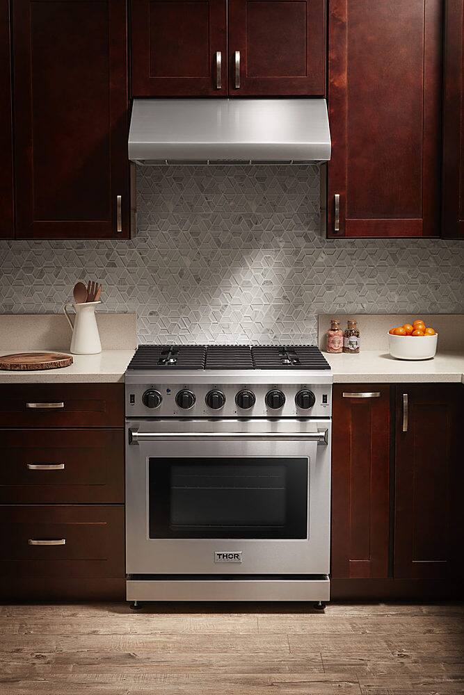 Alt View 2. Thor Kitchen - 4.55 Cu.Ft Freestanding Liquid Propane Gas Convection Range - Stainless Steel.
