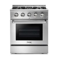 Thor Kitchen - Professional 4.2 Cu. Ft. Freestanding Dual Fuel Liquid Propane Range - Stainless steel - Front_Zoom