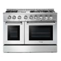 Front. Thor Kitchen - Professional 4.6 Cu. Ft. and 2.2 Cu. Ft. Dual Fuel Range - Stainless Steel.