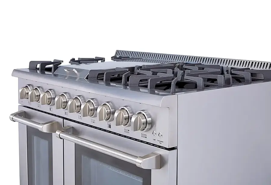 Alt View 17. Thor Kitchen - Professional 4.6 Cu. Ft. and 2.2 Cu. Ft. Dual Fuel Range - Stainless Steel.