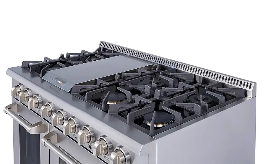 Alt View 19. Thor Kitchen - Professional 4.6 Cu. Ft. and 2.2 Cu. Ft. Dual Fuel Range - Stainless Steel.