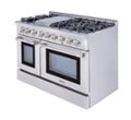 Left. Thor Kitchen - Professional 4.6 Cu. Ft. and 2.2 Cu. Ft. Dual Fuel Range - Stainless Steel.