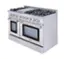 Left. Thor Kitchen - Professional 4.6 Cu. Ft. and 2.2 Cu. Ft. Dual Fuel Range - Stainless Steel.