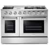Front. Thor Kitchen - 6.7 Cu.Ft. Freestanding Double Oven Liquid Propane Gas Range - Stainless Steel.