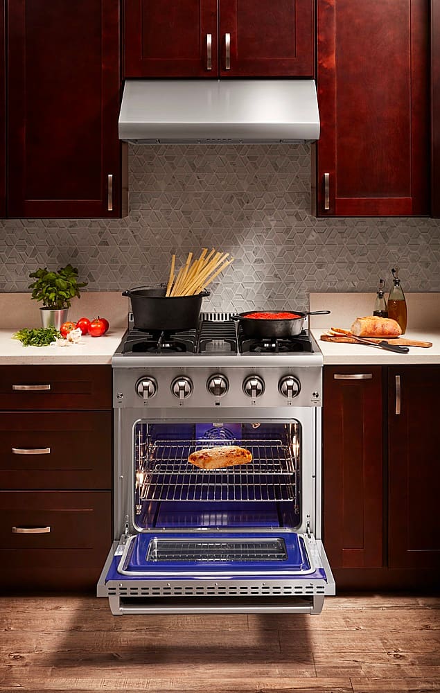 Alt View 11. Thor Kitchen - 4.2 cu. ft.Slide-In Professional Gas Range in Liquid Propane - Stainless Steel.