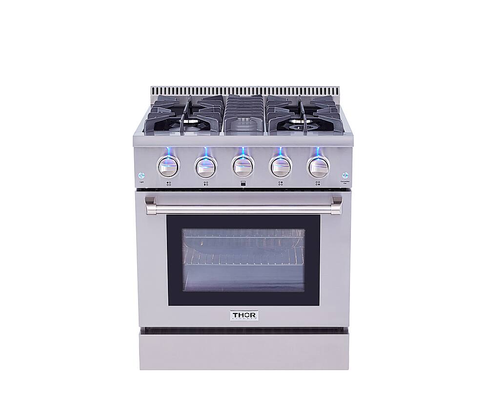 Alt View 17. Thor Kitchen - 4.2 cu. ft.Slide-In Professional Gas Range in Liquid Propane - Stainless Steel.