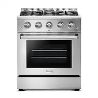 Thor Kitchen - 4.2 cu. ft.Slide-In Professional Gas Range in Liquid Propane - Stainless Steel - Front_Zoom