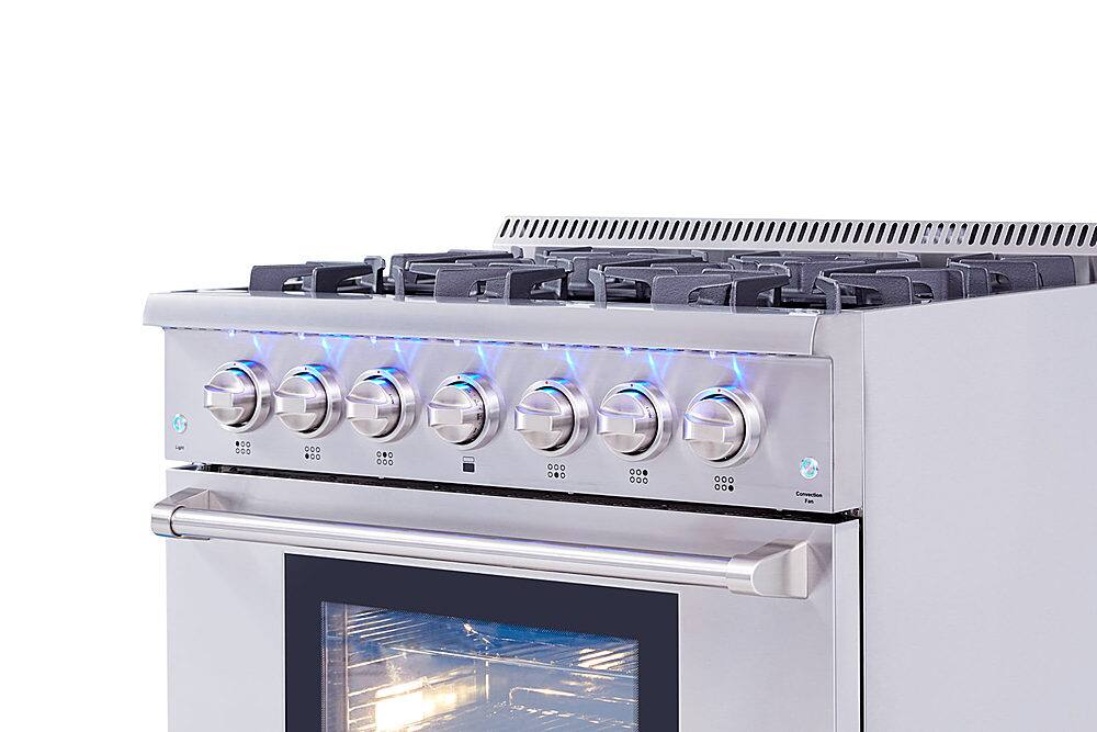 Alt View 16. Thor Kitchen - Professional 5.2 cu.ft Dual Fuel Range - Stainless Steel.