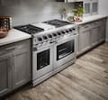 Thor Kitchen - 48 in. Wide 6 Burner 6.8 cu ft Freestanding Double Oven Convection Gas Range - Stainless Steel