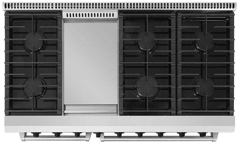 Alt View 14. Thor Kitchen - 6.8 cu ft Freestanding Double Oven Convection Gas Range - Stainless Steel.