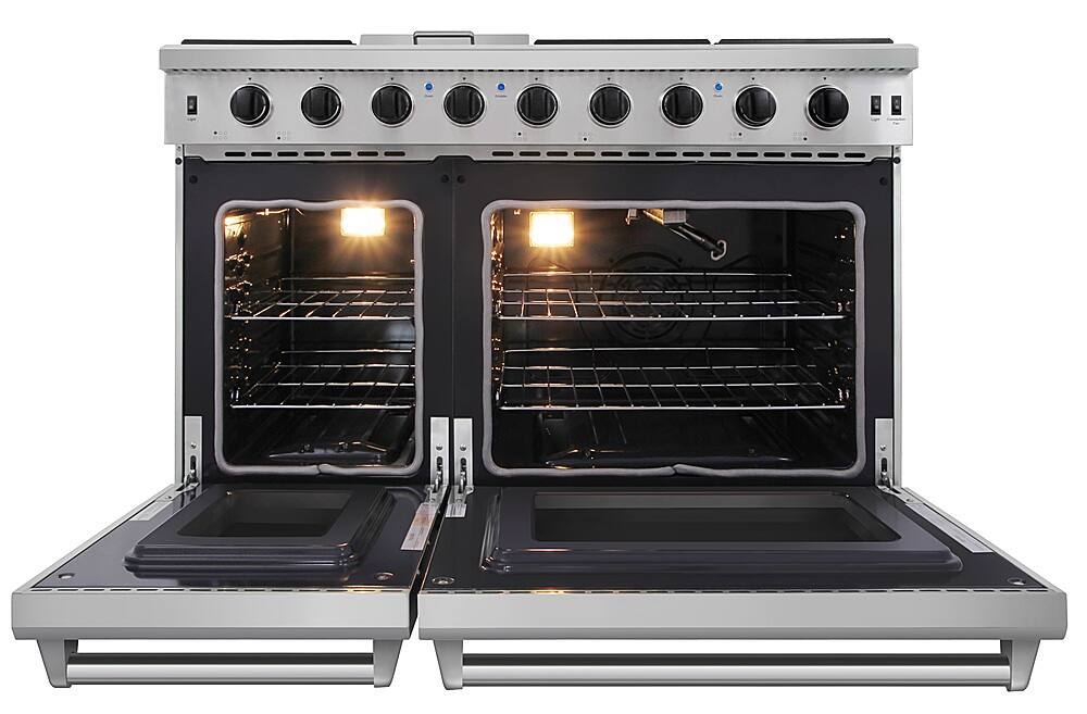 Alt View 15. Thor Kitchen - 6.8 cu ft Freestanding Double Oven Convection Gas Range - Stainless Steel.