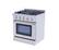 Alt View 22. Thor Kitchen - Professional 4.2 Cu.Ft Dual Fuel Range - Stainless Steel.