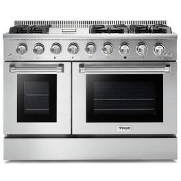 Thor Kitchen - 6.7cu ft Freestanding Double Oven Convection Gas Range - Stainless Steel