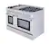 Left. Thor Kitchen - 6.7cu ft Freestanding Double Oven Convection Gas Range - Stainless Steel.