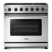 Thor Kitchen - 6.0 cu. ft. Freestanding Gas Convection Range with Storage - Stainless Steel - Front_Zoom