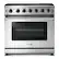 Front. Thor Kitchen - 6.0 cu. ft. Freestanding Gas Convection Range with Storage - Stainless Steel.