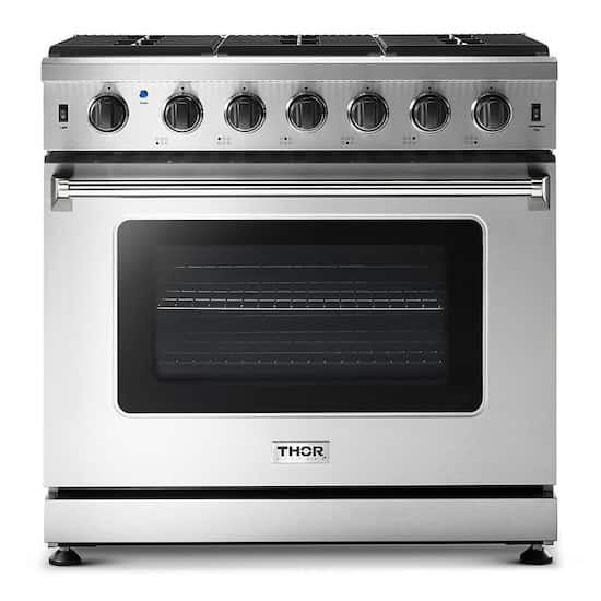 Thor Kitchen 6.8 cu ft Freestanding Double Oven Convection Gas Range  Stainless Steel LRG4807U - Best Buy