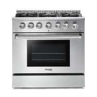 Thor Kitchen - 5.2 cu. ft. Freestanding Liquid Propane Gas Convection Range - Stainless Steel - Front_Zoom