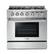 Front. Thor Kitchen - 5.2 cu. ft. Freestanding Liquid Propane Gas Convection Range - Stainless Steel.