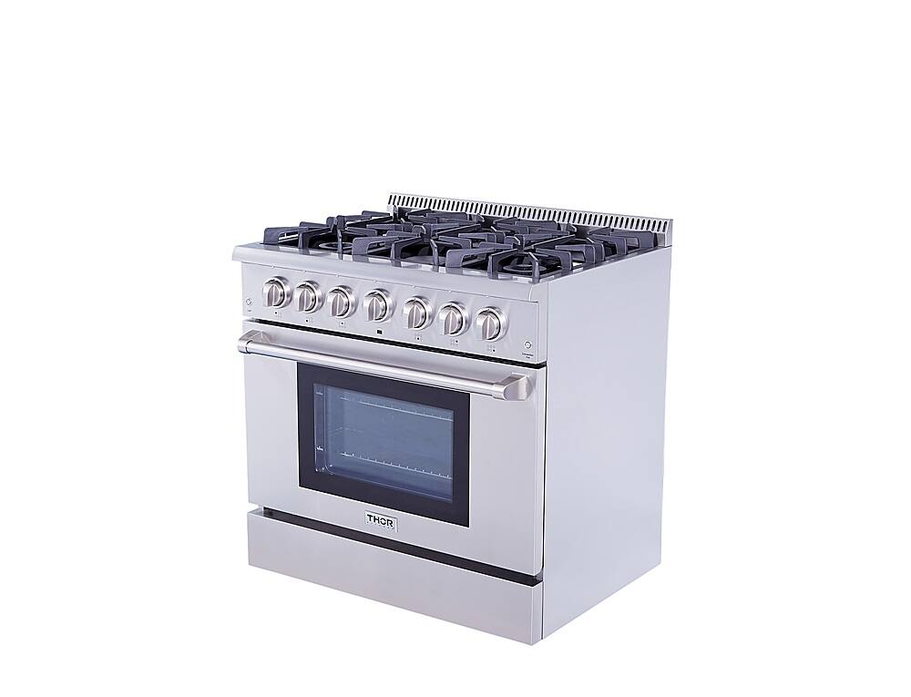 Alt View 18. Thor Kitchen - 5.2 cu. ft. Freestanding Liquid Propane Gas Convection Range - Stainless Steel.