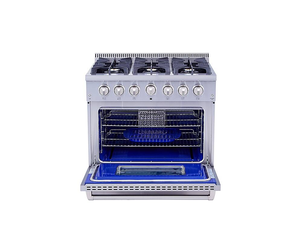 Alt View 19. Thor Kitchen - 5.2 cu. ft. Freestanding Liquid Propane Gas Convection Range - Stainless Steel.