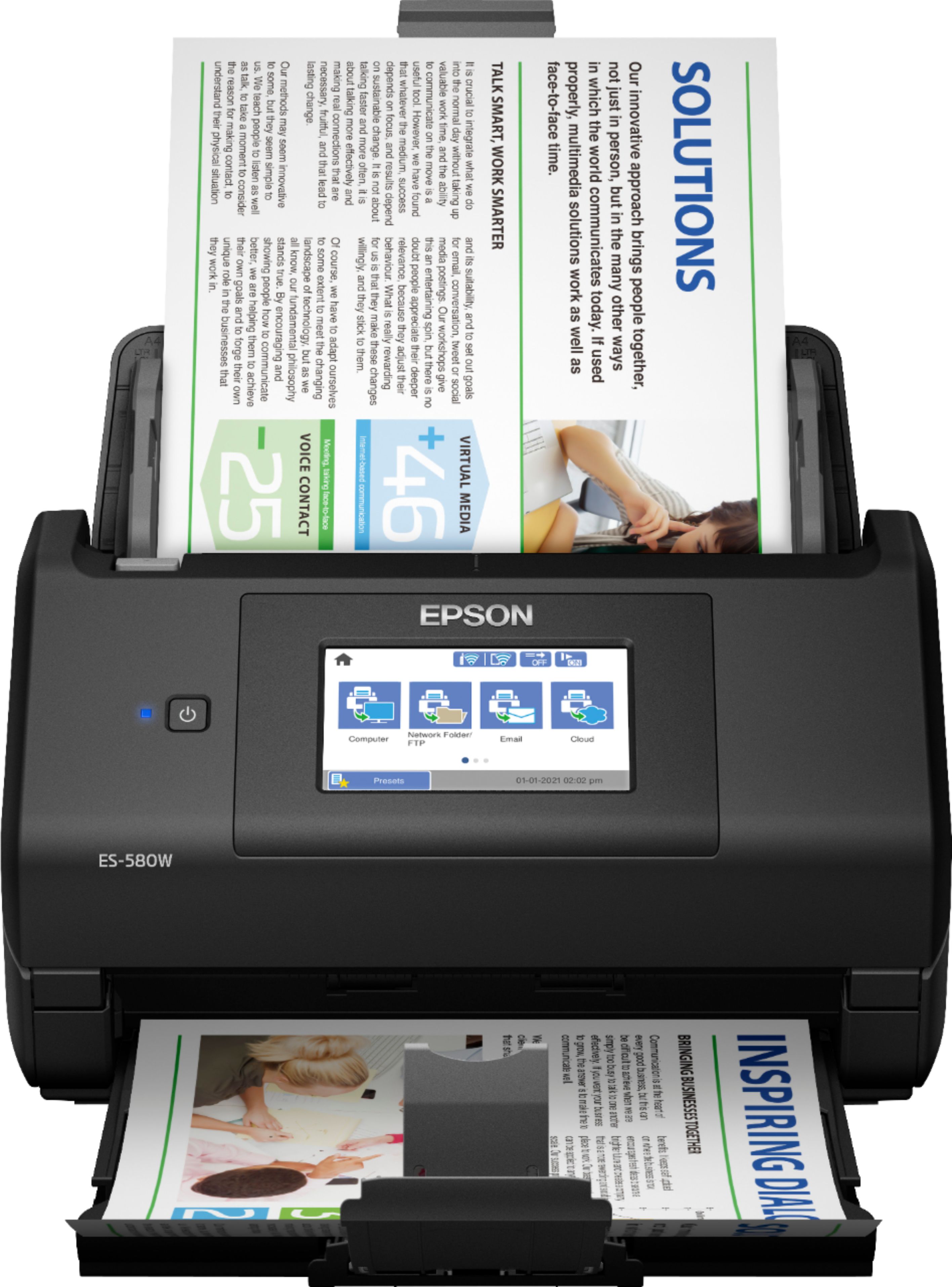 Epson WorkForce ES-580W Desktop Document Scanner B11B258201 - Best Buy