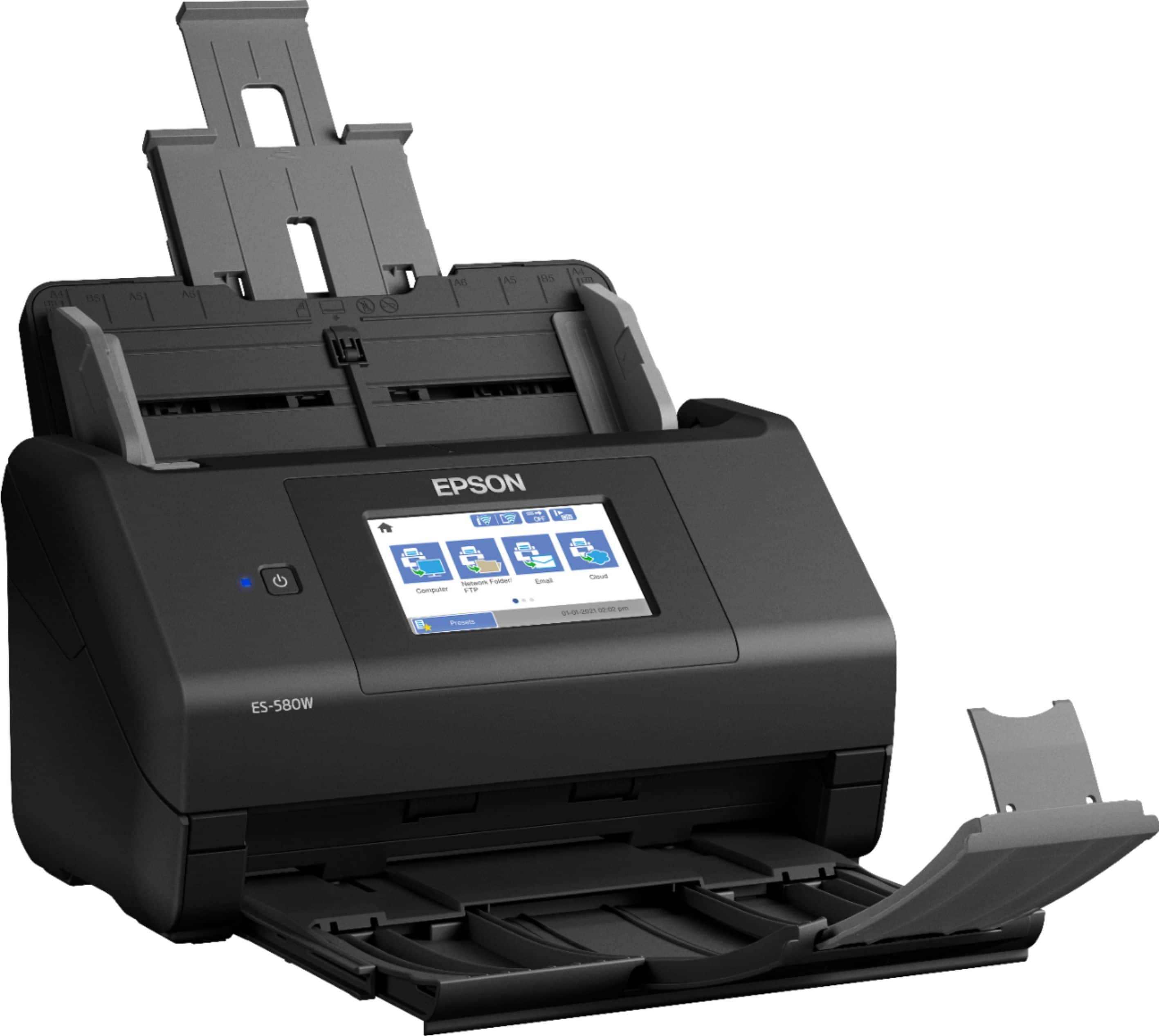 Alt View 15. Epson - WorkForce ES-580W Wireless Duplex Touchscreen Desktop Document Scanner - Black.