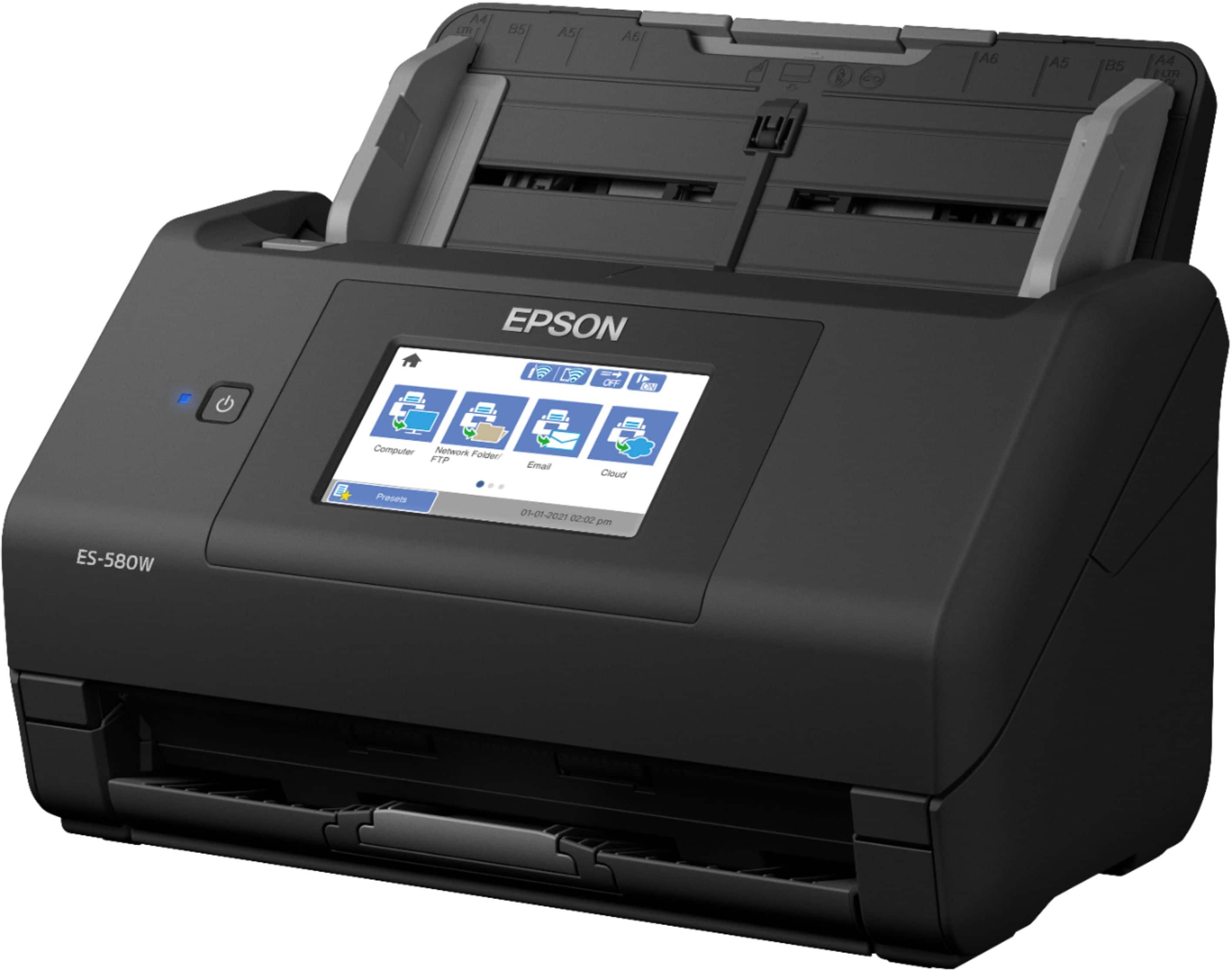 Alt View 17. Epson - WorkForce ES-580W Wireless Duplex Touchscreen Desktop Document Scanner - Black.