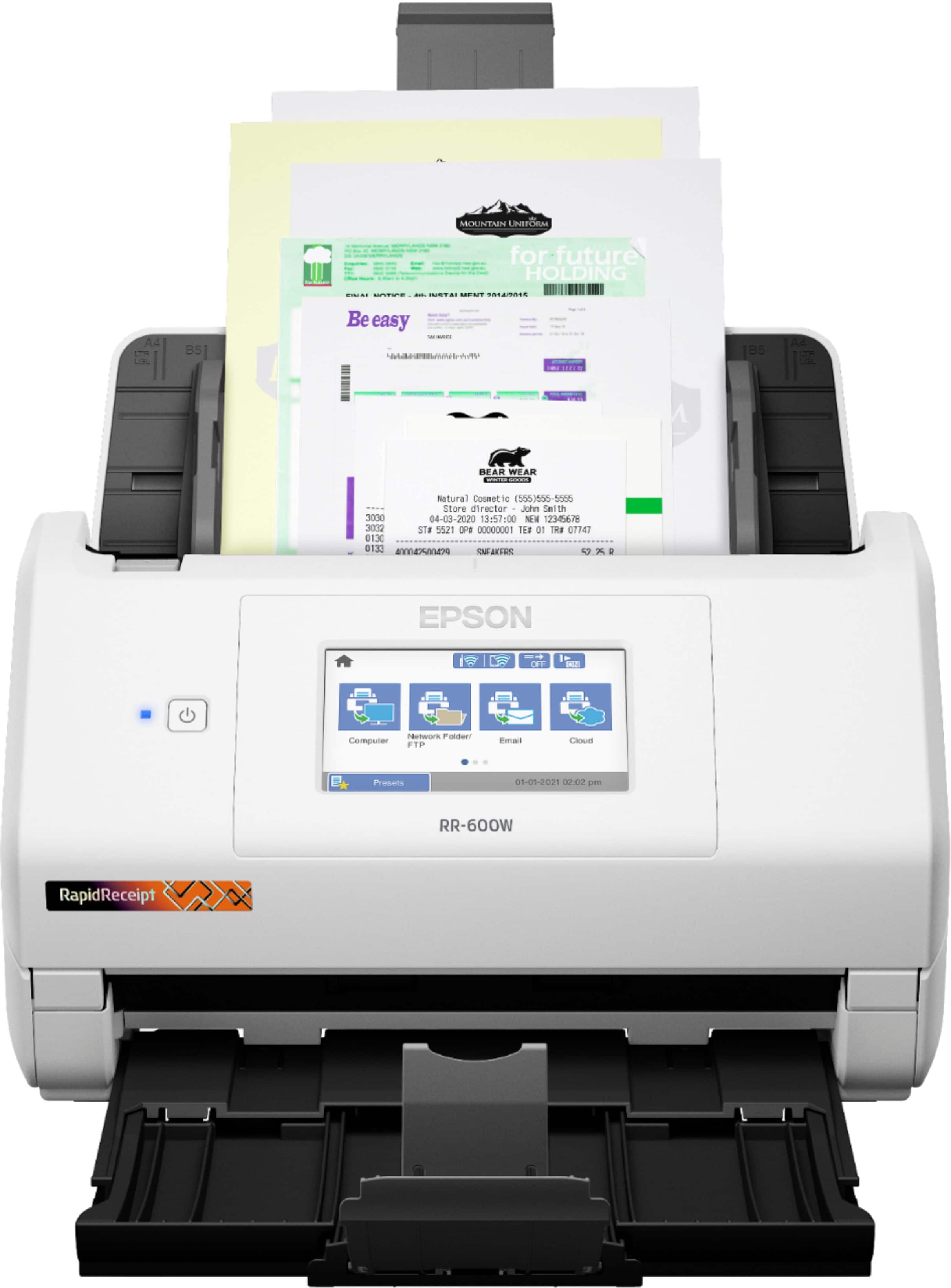 Alt View 13. Epson - RapidReceipt RR-600W Wireless Receipt and Desktop Document Scanner.