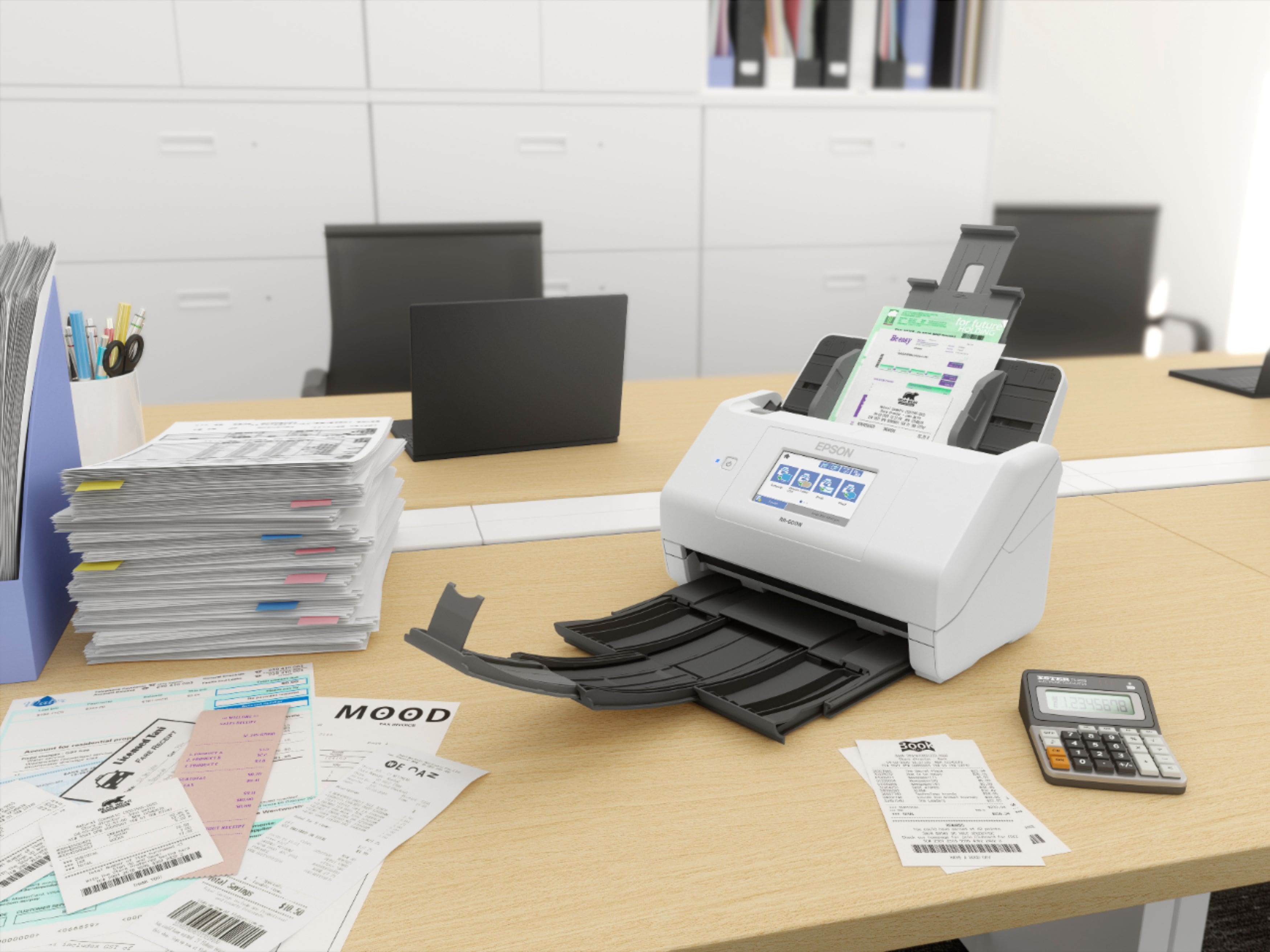 Alt View 18. Epson - RapidReceipt RR-600W Wireless Receipt and Desktop Document Scanner.