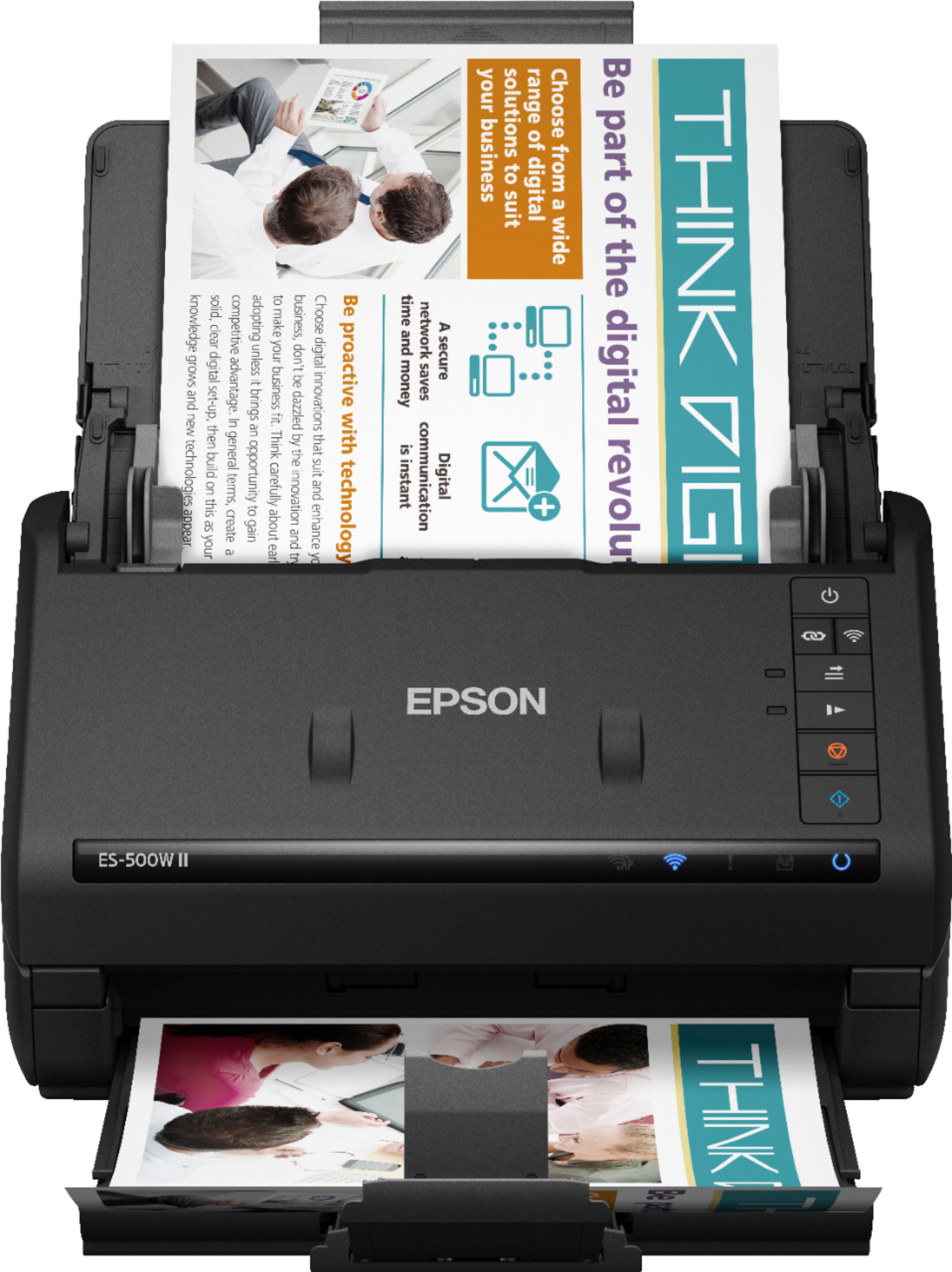 Epson ES-60W Wireless Mobile Color Sheetfed Document Scanner Black  B11B253201 - Best Buy