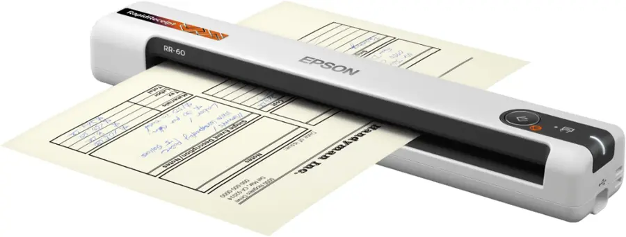 Alt View 14. Epson - RapidReceipt RR-60 Mobile Receipt and Color Document Scanner - White.