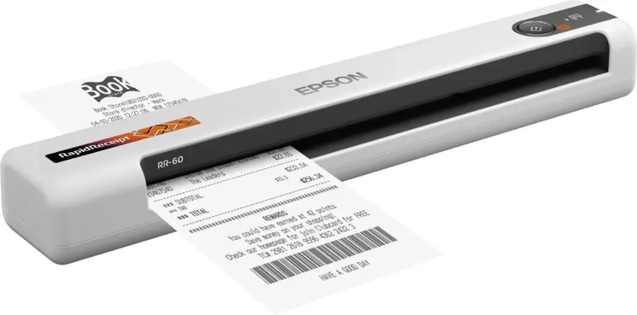 Alt View 19. Epson - RapidReceipt RR-60 Mobile Receipt and Color Document Scanner - White.