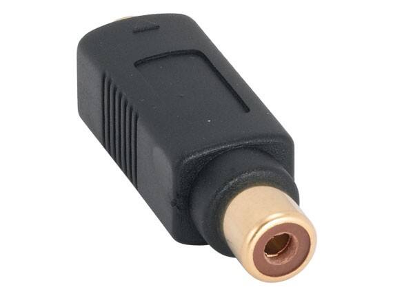 Angle. Cable Leader - S-Video Female to RCA Female Adapter, Gold-Plated, Fully Molded - Black.