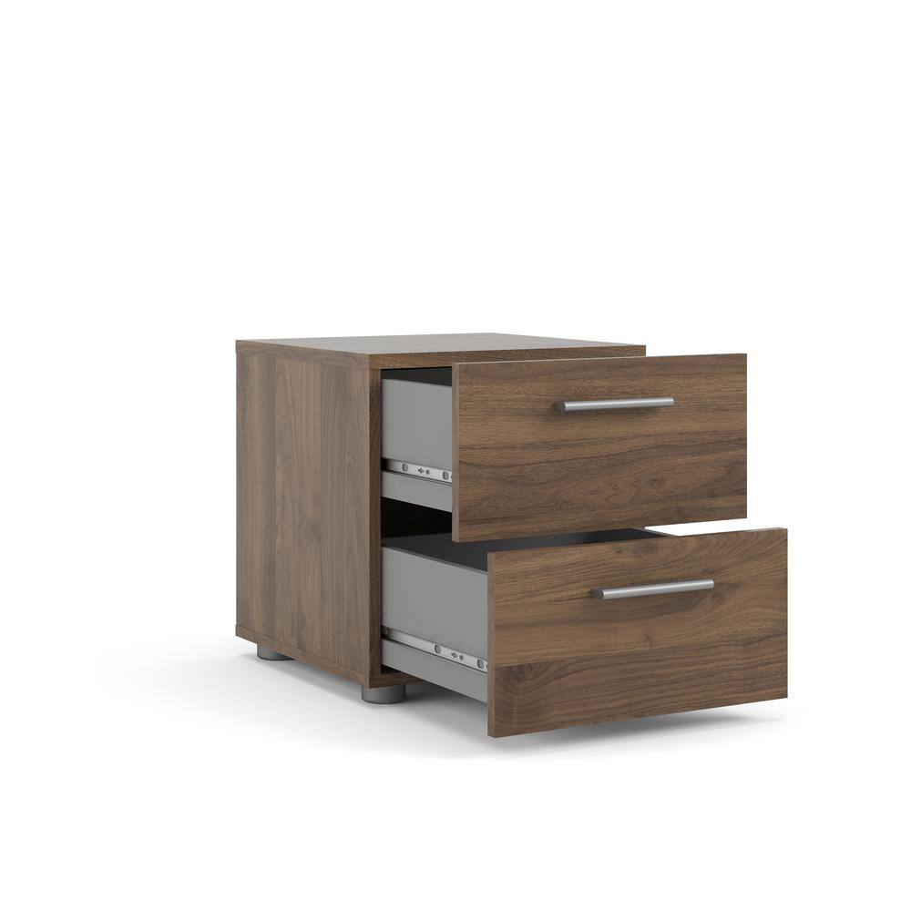 Alt View 1. Tvilum - Austin 2 Drawer Nightstand, Walnut - Brown.