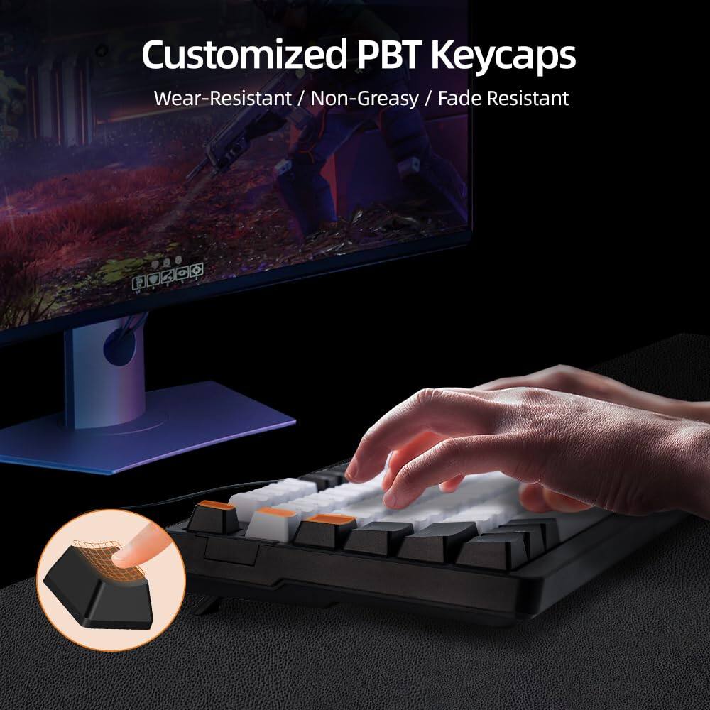 Customized PBT Keycaps  
Wear-Resistant / Non-Greasy / Fade Resistant