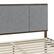 Alt View 19. Martha Stewart - Jett Wooden Queen Size Platform Bed with Upholstered Inset Headboard - Gray Fabric/Brown Gray Frame.
