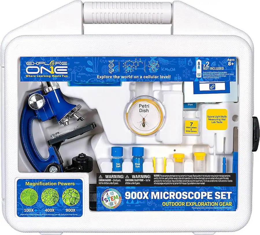 Blue Authentic Microscope Explore One Compound Microscope Blue 88-50101 - Best Buy