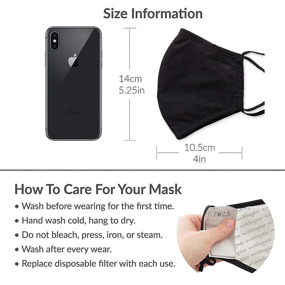 Customer Reviews: Weddingstar Adult Reusable/Washable Cloth Face Mask ...
