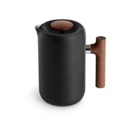 Fellow - Clara 3-Cup French Press Coffee Maker - Matte Black w/ walnut accents - Angle_Zoom