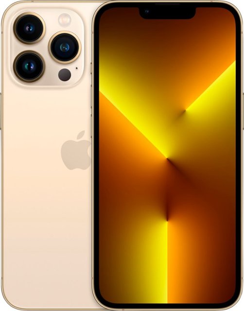 Front Zoom. Apple - iPhone 13 Pro 5G 128GB - Gold (T-Mobile).