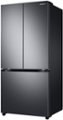 Alt View Zoom 12. Samsung - 17.5 cu. ft. Counter Depth 3-Door French Door Refrigerator with WiFi and Twin Cooling Plus® - Black stainless steel.