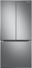 Samsung - 17.5 cu. ft. 3-Door French Door Counter Depth Smart Refrigerator with Twin Cooling Plus - Stainless Steel