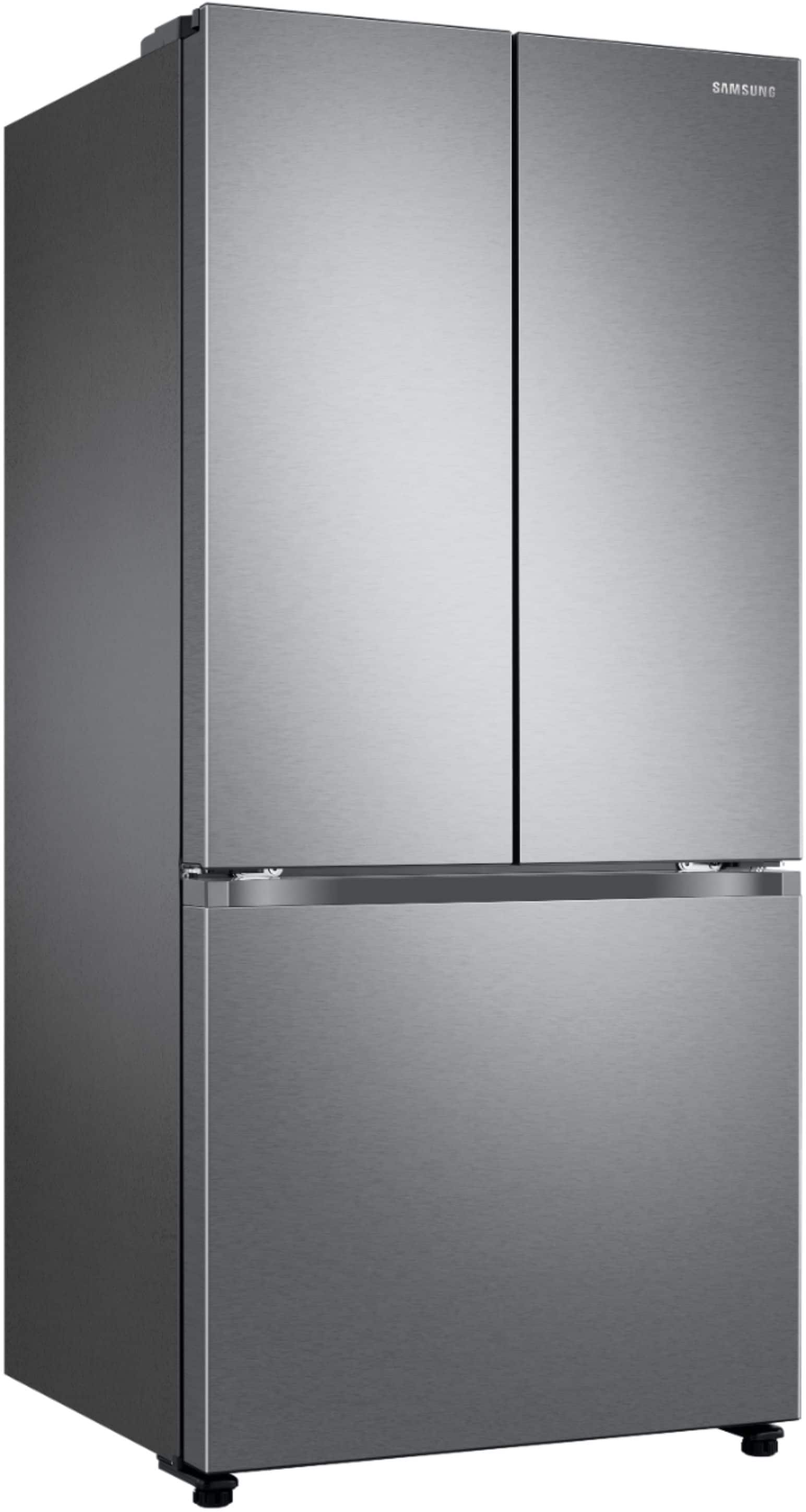 Alt View 11. Samsung - 17.5 cu. ft. 3-Door French Door Counter Depth Smart Refrigerator with Twin Cooling Plus - Stainless Steel.